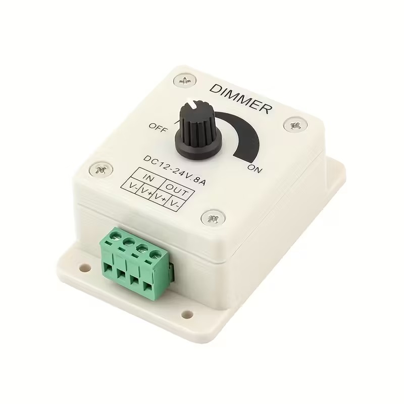 DC 12V–24V Voltage Regulator and LED Dimmer