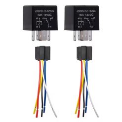 2 pcs 40A 12V 5-Pin Automotive Relay Kit